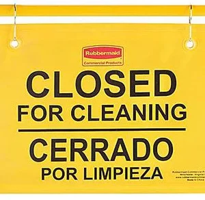 Shah Packaging Inc.  - Yellow Closed For Cleaning Sign, 48/cs - TS0027