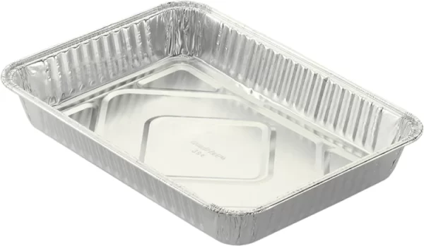 Shah Packaging Inc. - 108 Oz Large Full Curl Oblong Cake Pan, 100/Cs - 394-40-100