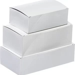 Shah Packaging Inc. - 6.5" x 4.25" x 2.25" White Plain Snack Carton Greaseproof, Glued Food Containers, 400/bn - 105500