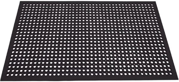 Shah Packaging Inc. - 2 ft x 3 ft Black Eversoft Anti-Fatigue Floor Mat - 7139023