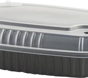 Shah Packaging Inc.  - 10" x 7" Hot App Half Slab Rib Container Combo - 4117100