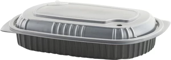 Shah Packaging Inc.  - 10" x 7" Hot App Half Slab Rib Container Combo - 4117100
