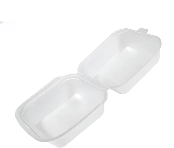 Shah Packaging Inc. . - 5" x 5" x 3" SQ5 White S Sandwich Foam Hinged Container, 500/Cs - 87522