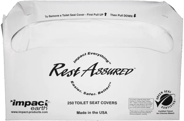 Shah Packaging Inc.  - Impact Earth 1/2 Fold Green Seal Toilet Seat Cover, 250/pk - 25130873