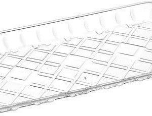 Shah Packaging Inc. . - 14.4 x 5.5 x 0.9", #7S Clear RPET Plastic Meat Tray, 200/Cs - 86610