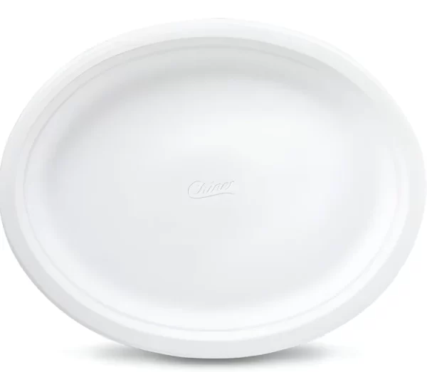 Shah Packaging Inc. . - 12.5" x 9.75" Chinet Oval Paper Plates, 500/cs - 22012