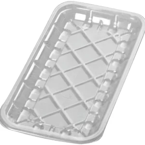 Shah Packaging Inc. . - 10.2 x 5.4 x 0.6", #5S Clear RPET Plastic Meat Trays, 270/Cs - 86606
