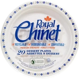 Shah Packaging Inc. . - 6.75" Royal Chinet Plate Flower & Leaf, 24 Packs/Cs - 10112