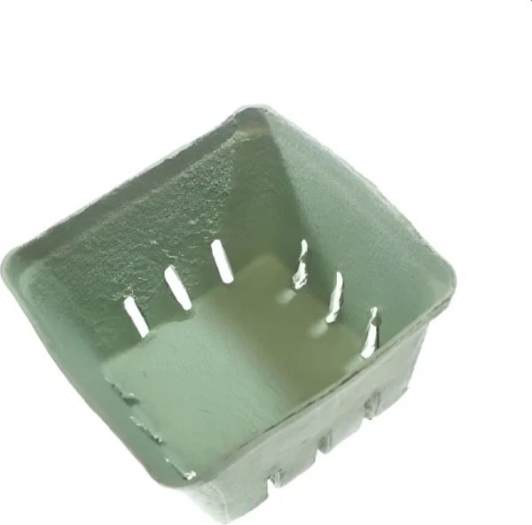 Shah Packaging Inc. . - 5.5" x 5.3" x 3.3" QT Berry Basket Pulp Tray, 250/cs - 44020