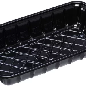 Shah Packaging Inc. . - 10.2 x 8.0 x 1.3", #10K Black RPET Plastic Meat Tray, 1000/Cs - 86531