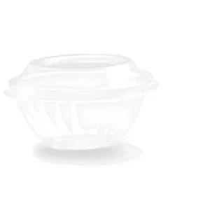 Shah Packaging Inc. - 24 Oz Black Plastic Bowls with Lids Combo, 100/cs - D772499SP