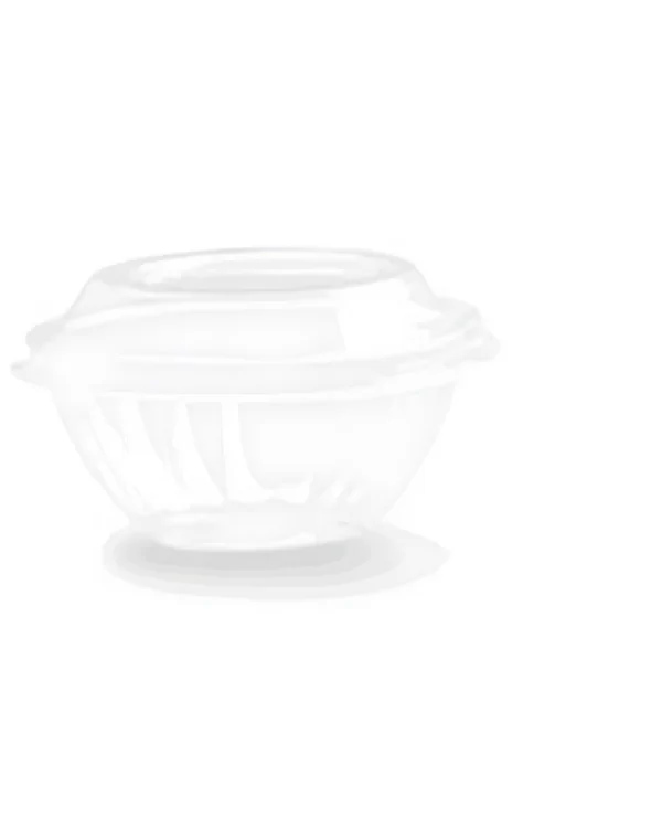 Shah Packaging Inc. - 24 Oz Black Plastic Bowls with Lids Combo, 100/cs - D772499SP