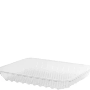 Shah Packaging Inc. . - 10K 10.38" x 5.63" x 2" Clear RPET Plastic Tray, 300/cs - 550515
