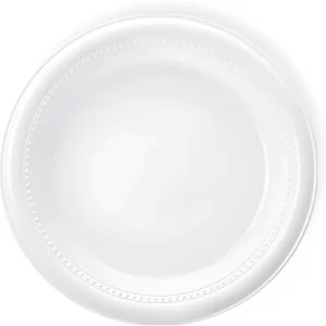 Shah Packaging Inc. - 10.5" White Plastic Plates, 500/cs - D592601C1