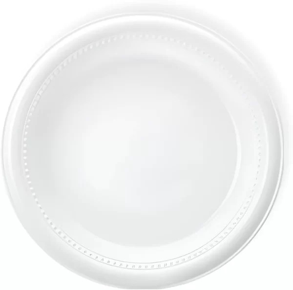 Shah Packaging Inc. - 10.5" White Plastic Plates, 500/cs - D592601C1