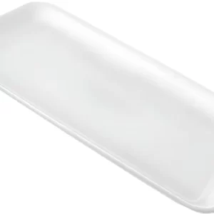 Shah Packaging Inc. . - 10.6" x 5.4" x 0.8", 35/5S White Foam Meat Packaging Tray, 500/Cs - 88135