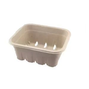 Shah Packaging Inc. . - 5.7" x 5" x 2.2", EC803 10 oz Top Sealable Pint Pulp Packaging Tray, 500/Cs - 44783