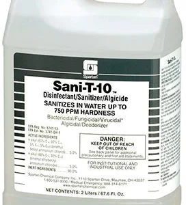 Shah Packaging Inc. - Clean on the Go #12 Sani-T-10 Disinfectant, Sanitizer, Algaecide & Deodorizer, 4Jug/Cs - 480002C