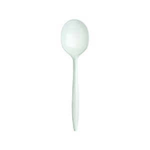 White Plastic Soup Spoon PP (1000/cs)