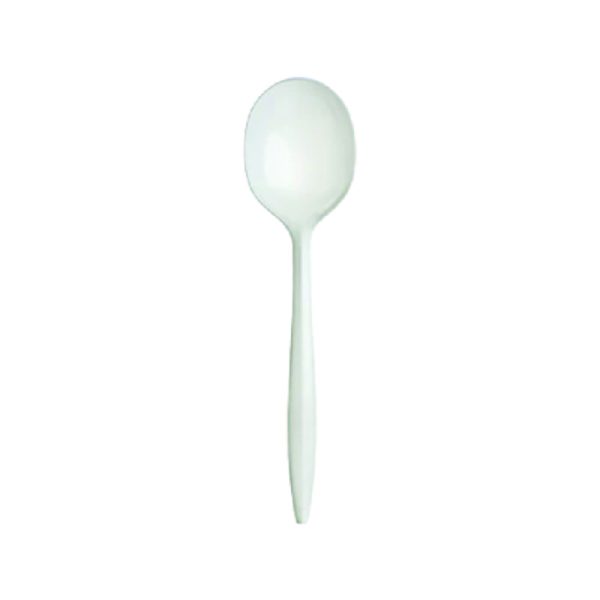 White Plastic Soup Spoon PP (1000/cs)